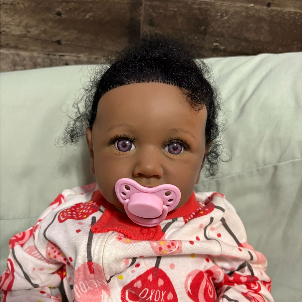 Realistic (Reborn-style) Baby Doll with Pink Pacifier